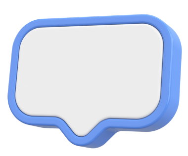 Konuşma balonu. Sohbet balonu. 3B illüstrasyon.