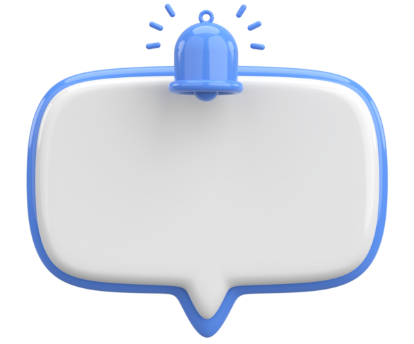 Üç boyutlu uyarı kutusu. 3B illüstrasyon.