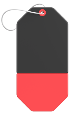 Kara Cuma etiketi. Satış afişi. 3B illüstrasyon.