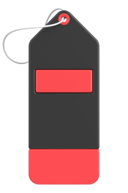 Kara Cuma etiketi. Satış afişi. 3B illüstrasyon.