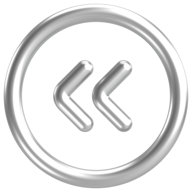 Önceki düğme. Arka düğme. 3B illüstrasyon.