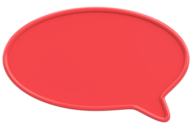 Konuşma balonu. Mesaj kutusu. 3B illüstrasyon.