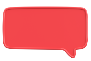 Konuşma balonu. Mesaj kutusu. 3B illüstrasyon.