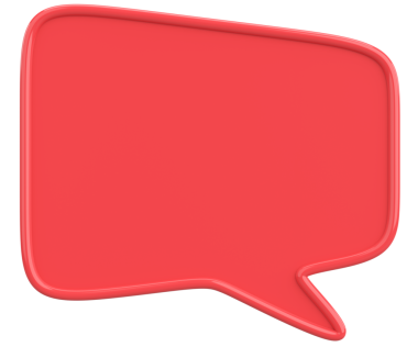 Konuşma balonu. Mesaj kutusu. 3B illüstrasyon.