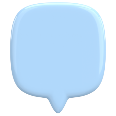 Konuşma balonu. Mesaj kutusu. 3B illüstrasyon.