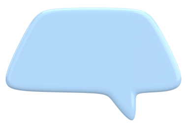 Konuşma balonu. Mesaj kutusu. 3B illüstrasyon.