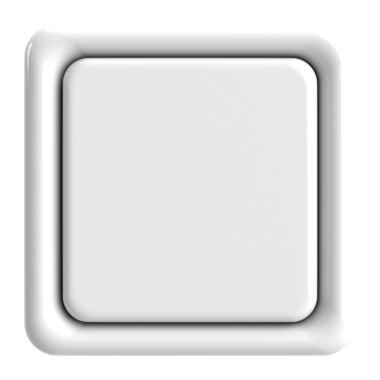 Üç boyutlu düğme. Boş tuş. 3B illüstrasyon.