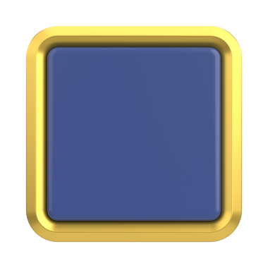 Lüks düğmesi. Boş tuş. 3B illüstrasyon.