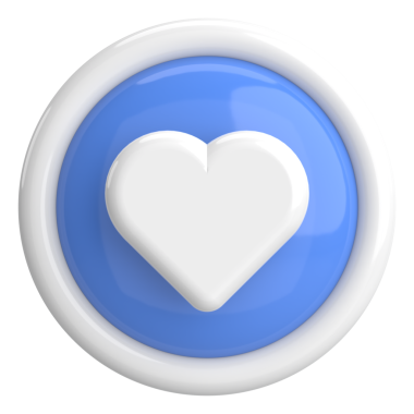 Düğme gibi. İkon gibi. 3B illüstrasyon.