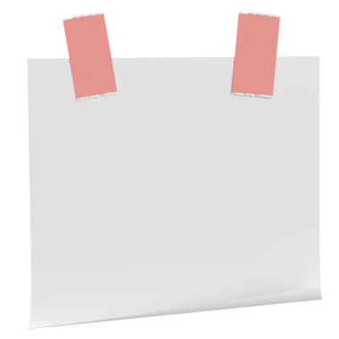 Üç boyutlu not kağıdı. Yapışkan bir not. 3B illüstrasyon.