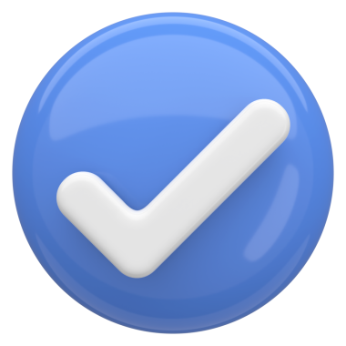 3 boyutlu onay kutusu. İşaretle. 3B illüstrasyon.