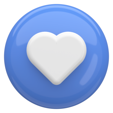 Düğme gibi. İkon gibi. 3B illüstrasyon.