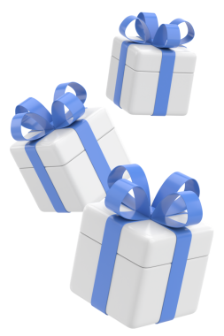 Üç boyutlu hediye kutusu. 3B illüstrasyon.