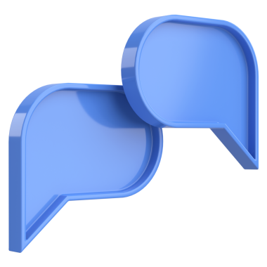 Konuşma balonu. Sohbet balonu. 3B illüstrasyon.