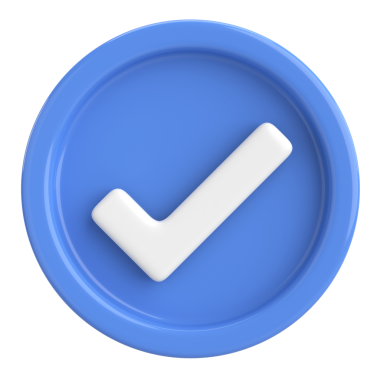 3 boyutlu onay kutusu. İşaretle. 3B illüstrasyon.