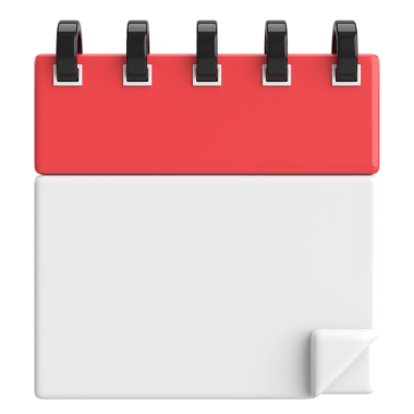 Boş takvim. Üç boyutlu takvim. 3B illüstrasyon.