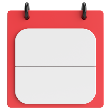 Boş takvim. Üç boyutlu takvim. 3B illüstrasyon.