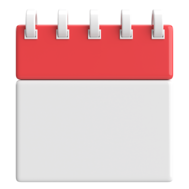 Boş takvim. Üç boyutlu takvim. 3B illüstrasyon.