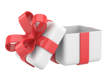 Hediye Kutusu açıldı. Üç boyutlu hediye kutusu. 3B illüstrasyon.