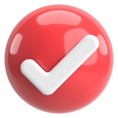 3 boyutlu onay kutusu. İşaretle. 3B illüstrasyon.