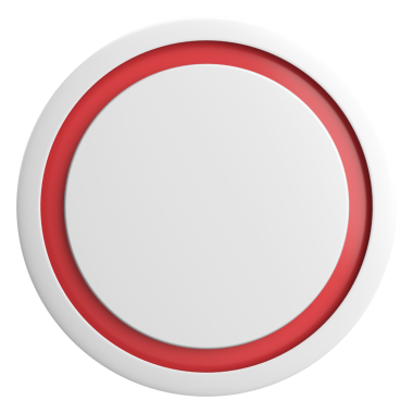 Üç boyutlu daire düğmesi. Boş tuş. 3B illüstrasyon.