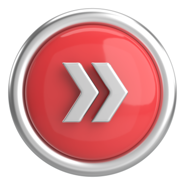 Sonraki düğme. Devam et düğmesi. 3B illüstrasyon.