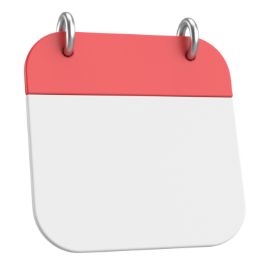 Boş takvim. Üç boyutlu takvim. 3B illüstrasyon.