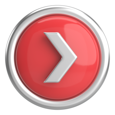 Sonraki düğme. Devam et düğmesi. 3B illüstrasyon.