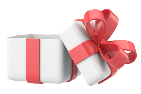 Hediye Kutusu açıldı. Üç boyutlu hediye kutusu. 3B illüstrasyon.