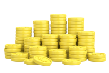 Dolar parası. Üç boyutlu para. 3B illüstrasyon.