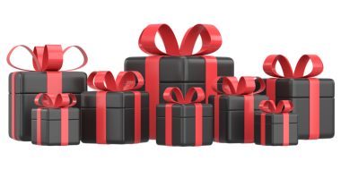 Üç boyutlu hediye kutusu. 3B illüstrasyon.