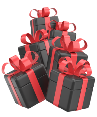 Üç boyutlu hediye kutusu. 3B illüstrasyon.