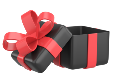 Hediye Kutusu açıldı. Üç boyutlu hediye kutusu. 3B illüstrasyon.