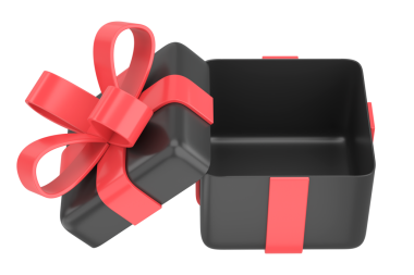 Hediye Kutusu açıldı. Üç boyutlu hediye kutusu. 3B illüstrasyon.