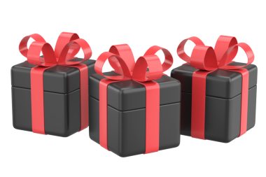 Üç boyutlu hediye kutusu. 3B illüstrasyon.