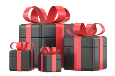 Üç boyutlu hediye kutusu. 3B illüstrasyon.