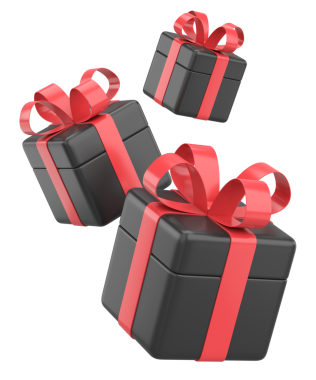 Üç boyutlu hediye kutusu. 3B illüstrasyon.