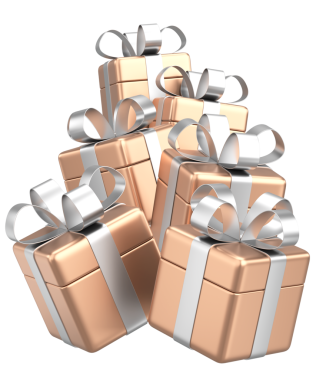 Üç boyutlu hediye kutusu. 3B illüstrasyon.