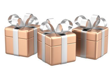 Üç boyutlu hediye kutusu. 3B illüstrasyon.