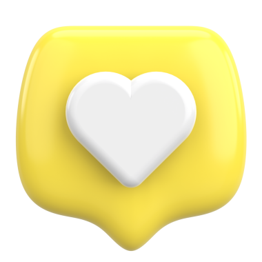 İkon gibi. Düğme gibi. 3B illüstrasyon.