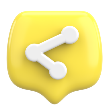 Simgeyi paylaş. Paylaş düğmesi. 3B illüstrasyon.