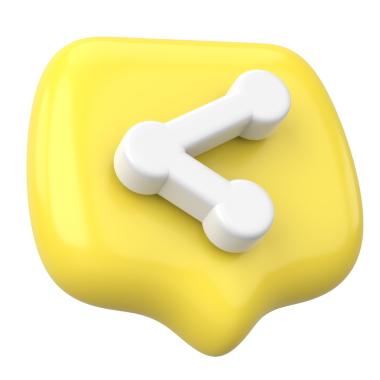 Simgeyi paylaş. Paylaş düğmesi. 3B illüstrasyon.