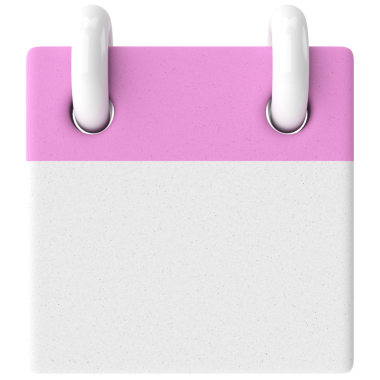 Boş takvim. Üç boyutlu takvim. 3B illüstrasyon.