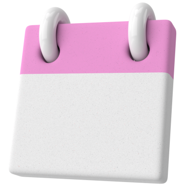 Boş takvim. Üç boyutlu takvim. 3B illüstrasyon.