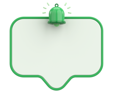 Üç boyutlu uyarı kutusu. 3B illüstrasyon.