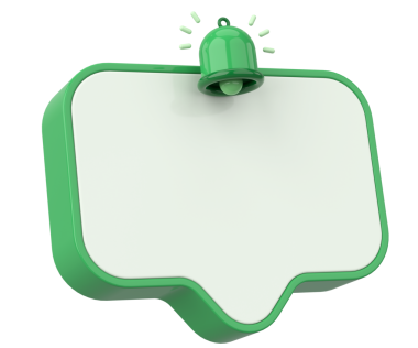 Üç boyutlu uyarı kutusu. 3B illüstrasyon.