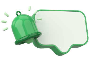 Üç boyutlu uyarı kutusu. 3B illüstrasyon.