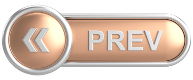 Önceki düğme. Arka düğme. 3B illüstrasyon.