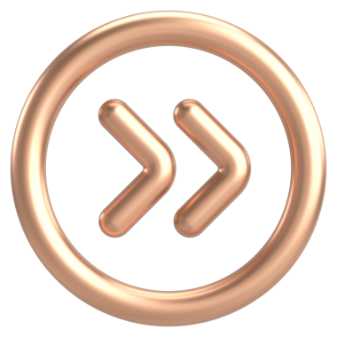 Sonraki düğme. Devam et düğmesi. 3B illüstrasyon.