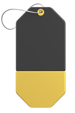 Kara Cuma etiketi. Satış afişi. 3B illüstrasyon.